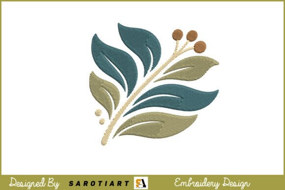 Abstract Boho Flower Embroidery Design