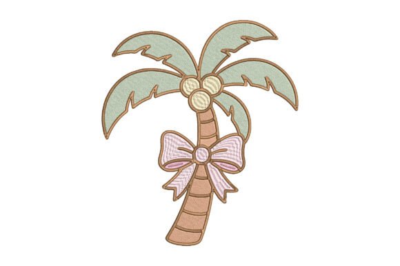 Coconut Tree Embroidery Design