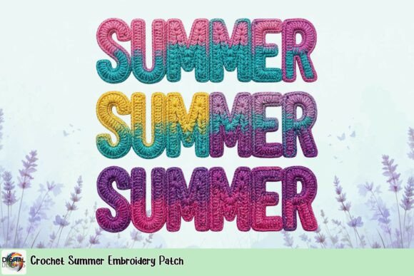 Crochet Summer Embroidery Patch