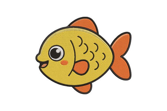 Cute Fish Embroidery Design