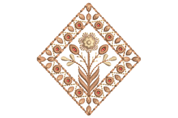 Geometric Diamond Embroidery
