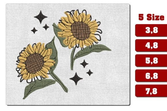 Sunflower Sparkle Machine Embroidery