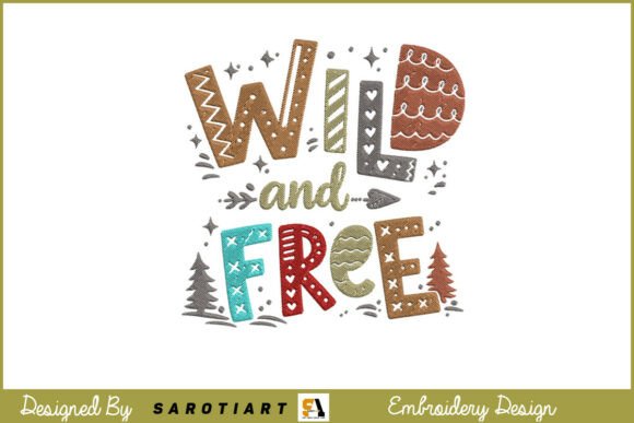Wild and Free Camping Embroidery
